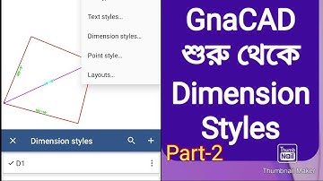 GnaCAD / part-2 / Dimension styles / bangla tutorial