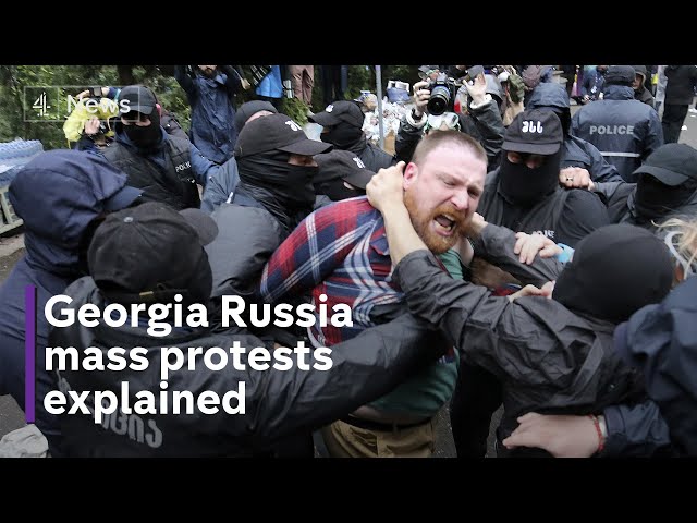 Georgia protests: violent clashes ahead of ‘Russia bill’ vote class=