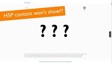 H5P Tutorials: Embedded H5P content doesn
