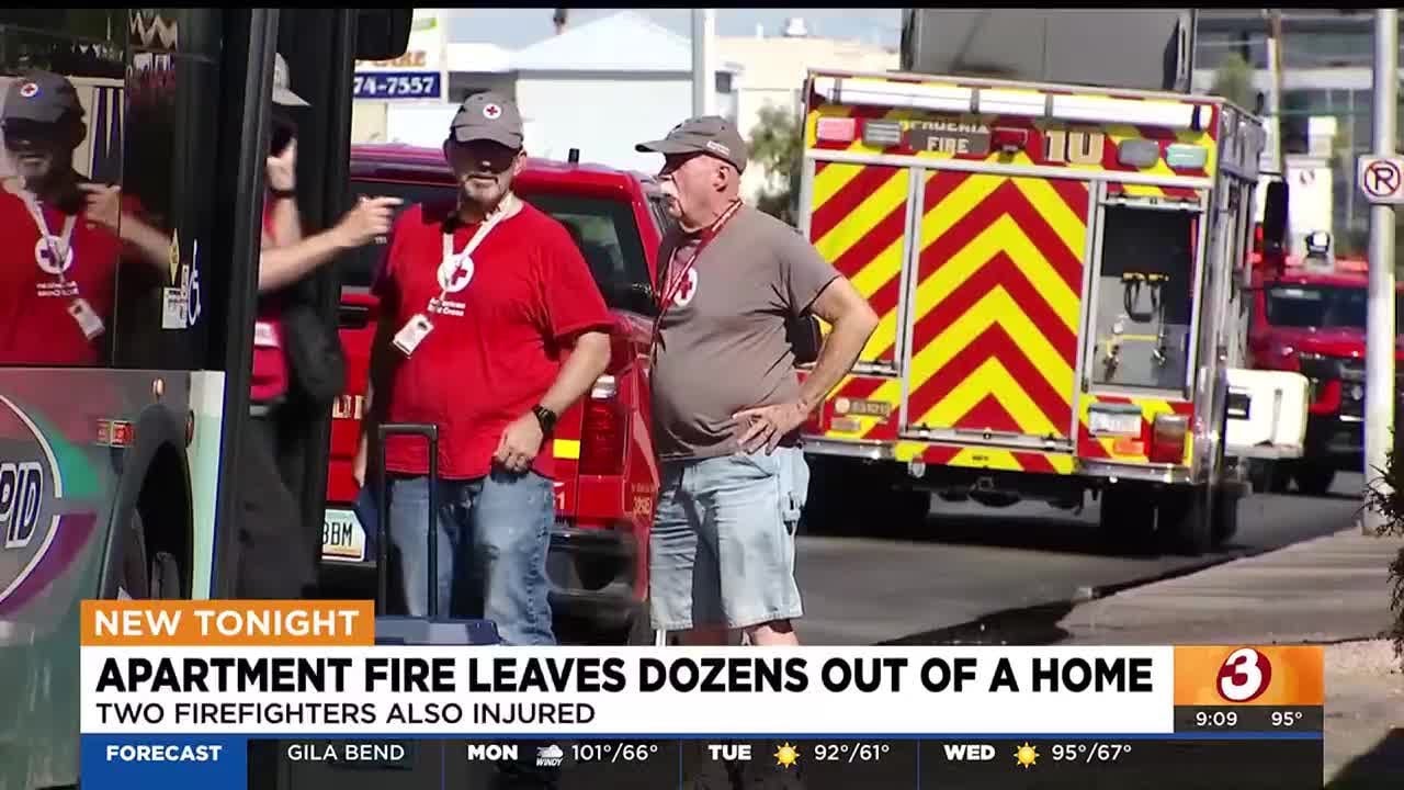 Phoenix apartment fire leaves dozens without a home - YouTube