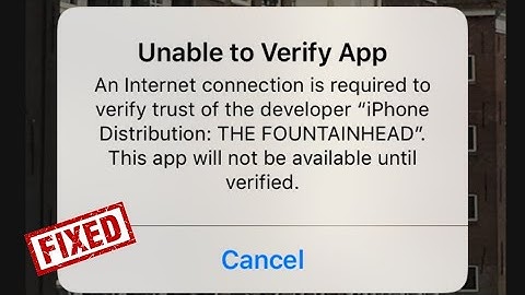 How to Fix Unable to Verify App error on iPhone in iOS 15?