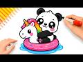 HOW TO DRAW A CUTE PANDA EASY ????