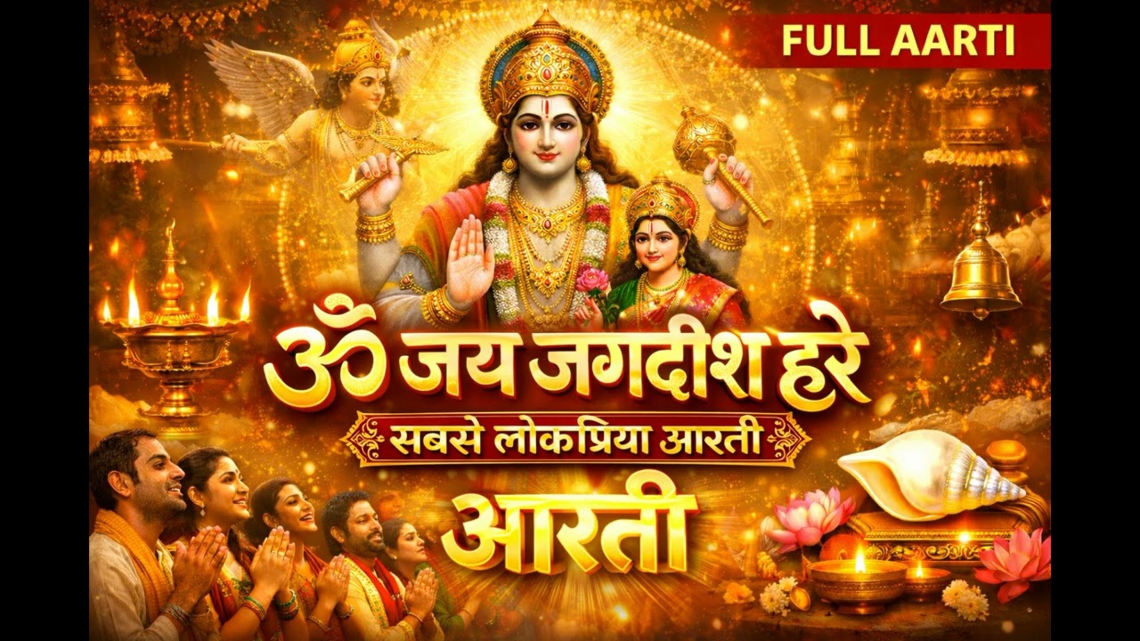 ॐ जय जगदीश हरे – भगवान विष्णु की पावन आरती || घर में सुख, शांति और समृद्धि आती है