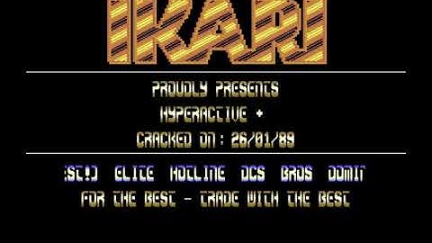 Ikari Intro - Commodore 64 - C64 - Hyperactive - Cracktro (PAL)