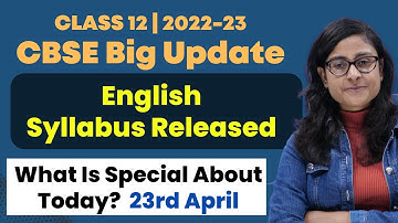 CBSE Board 2023 | Class 12 English Syllabus Released | All Deleted Topics | CBSE Big Update