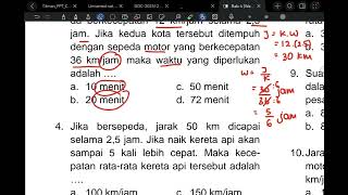 Latihan Soal TKA 2026 SMP Matematika Kecepatan Perbandingan Part 1