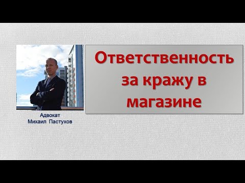 Иж Адвокат Пастухов. Ответственность за кражу в магазине