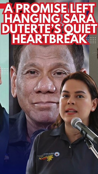 A Promise Left Hanging Sara Duterte’s Quiet Heartbreak #philippinepolitics #rodrigoduterte #icc