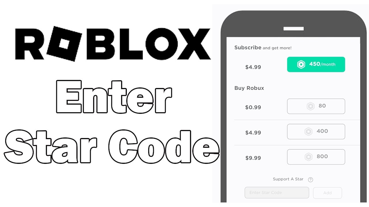 Star Code Robux Roblox - How To Enter Star Code - YouTube