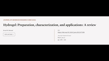 Hydrogel: Preparation, characterization, and applications: A review | RTCL.TV
