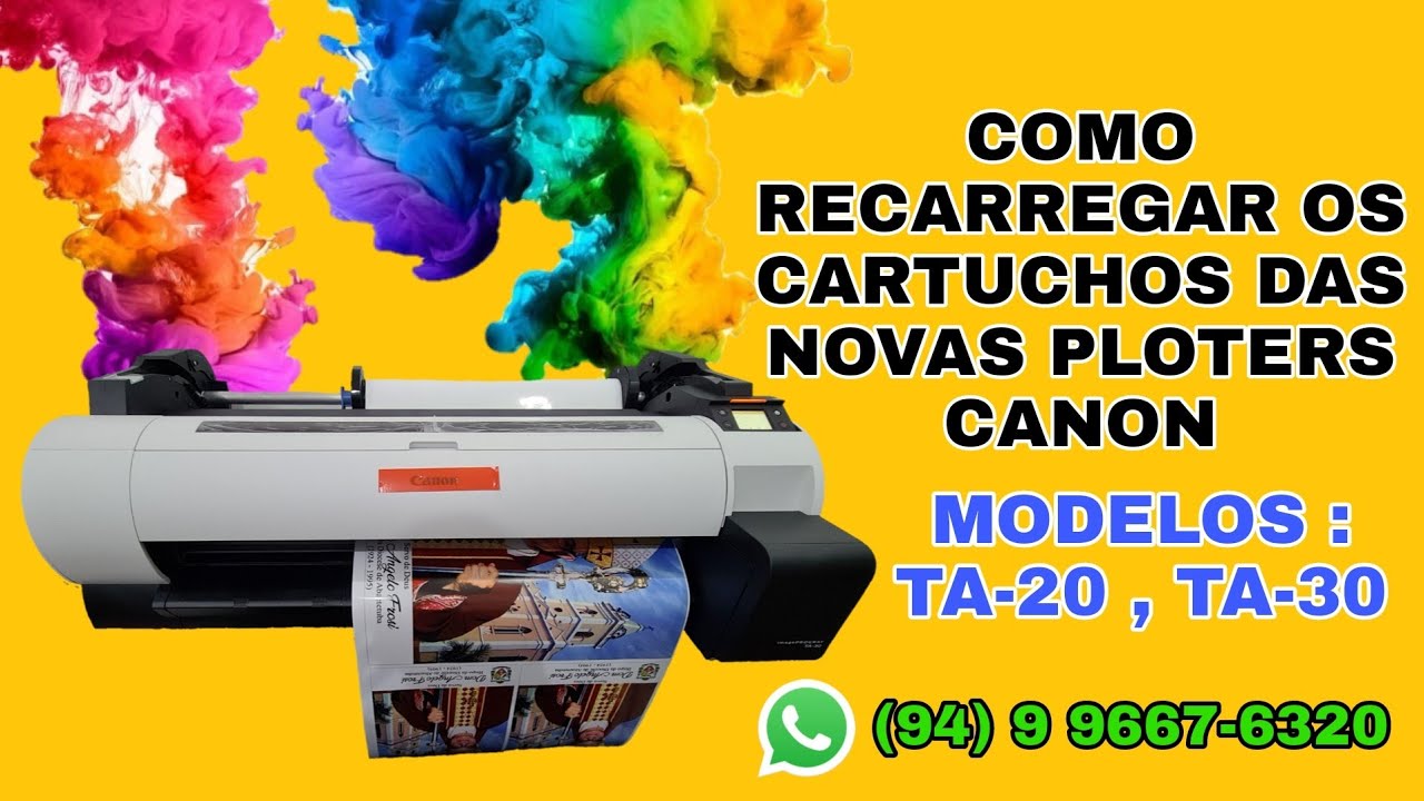 COMO RECARREGAR OS CARTUCHOS  PLOTERS CANON TA-20, TA-30 TA20, TA30- 2021