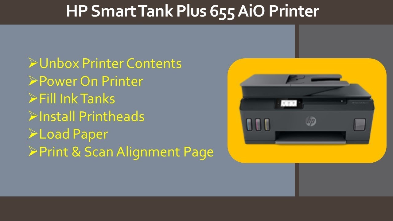 Hp Smart Tank Plus 500 600 Printer Series Unbox Fill Ink