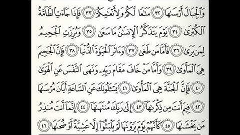 سورة النازعات القارئ سيد أحمد هاشمي