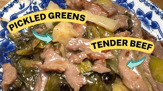 Chinese Pickled Mustard Greens With Beef Wally Cooks Everything
