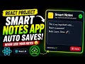 This React App Auto Saves Your Notes 😳 #react #reactjs 