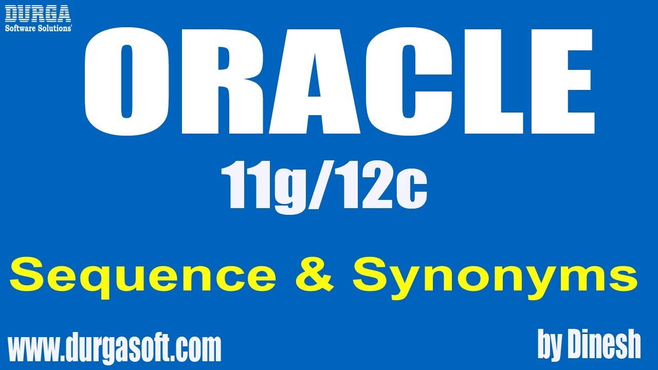 ⁣Oracle | Sequence & Synonyms by Dinesh