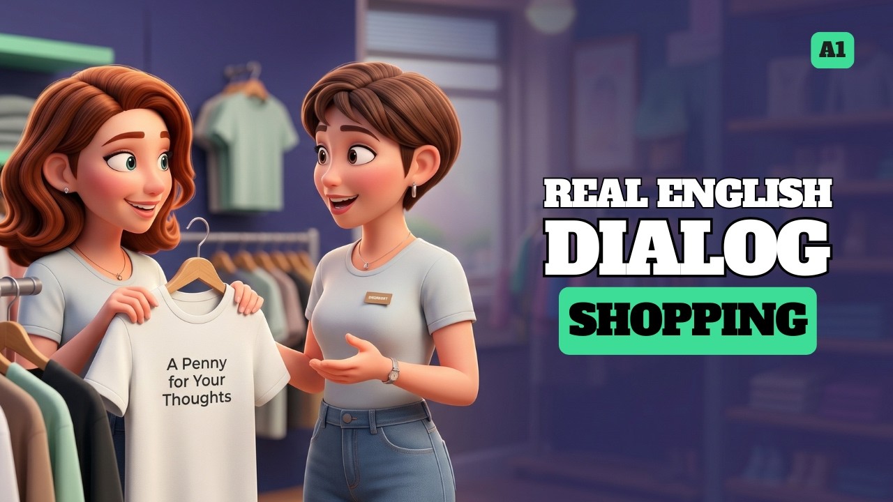 Shopping for Clothes – A1 | Beginner English Listening Practice - YouTube