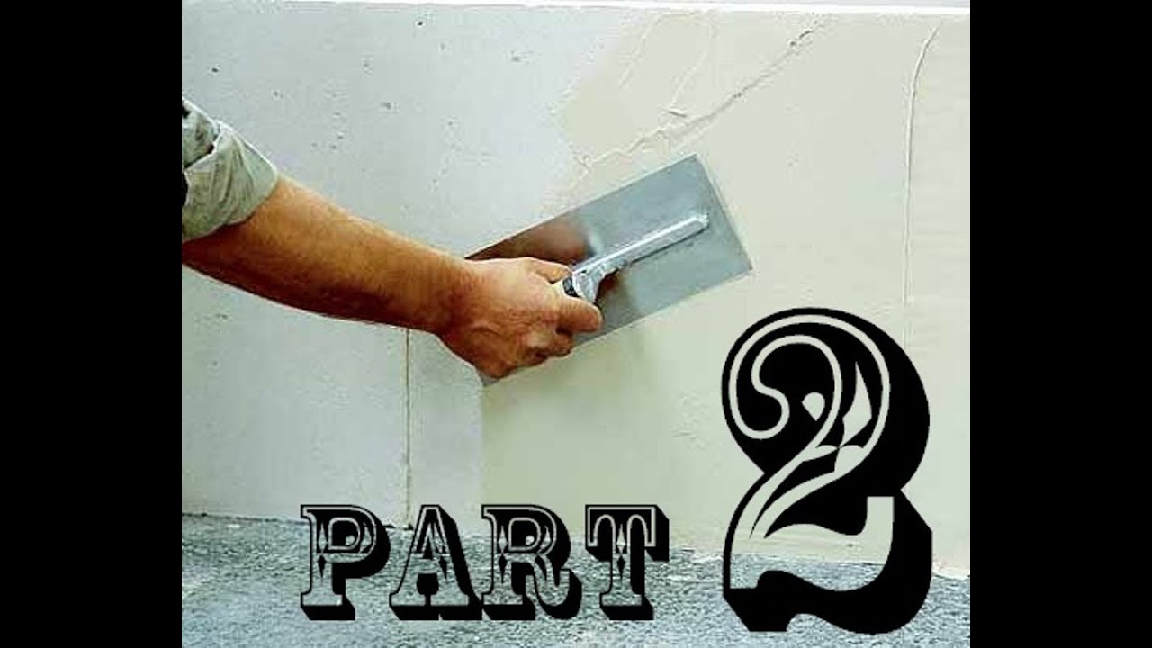 Выравнивание стен гипсом часть 2 - YouTube
