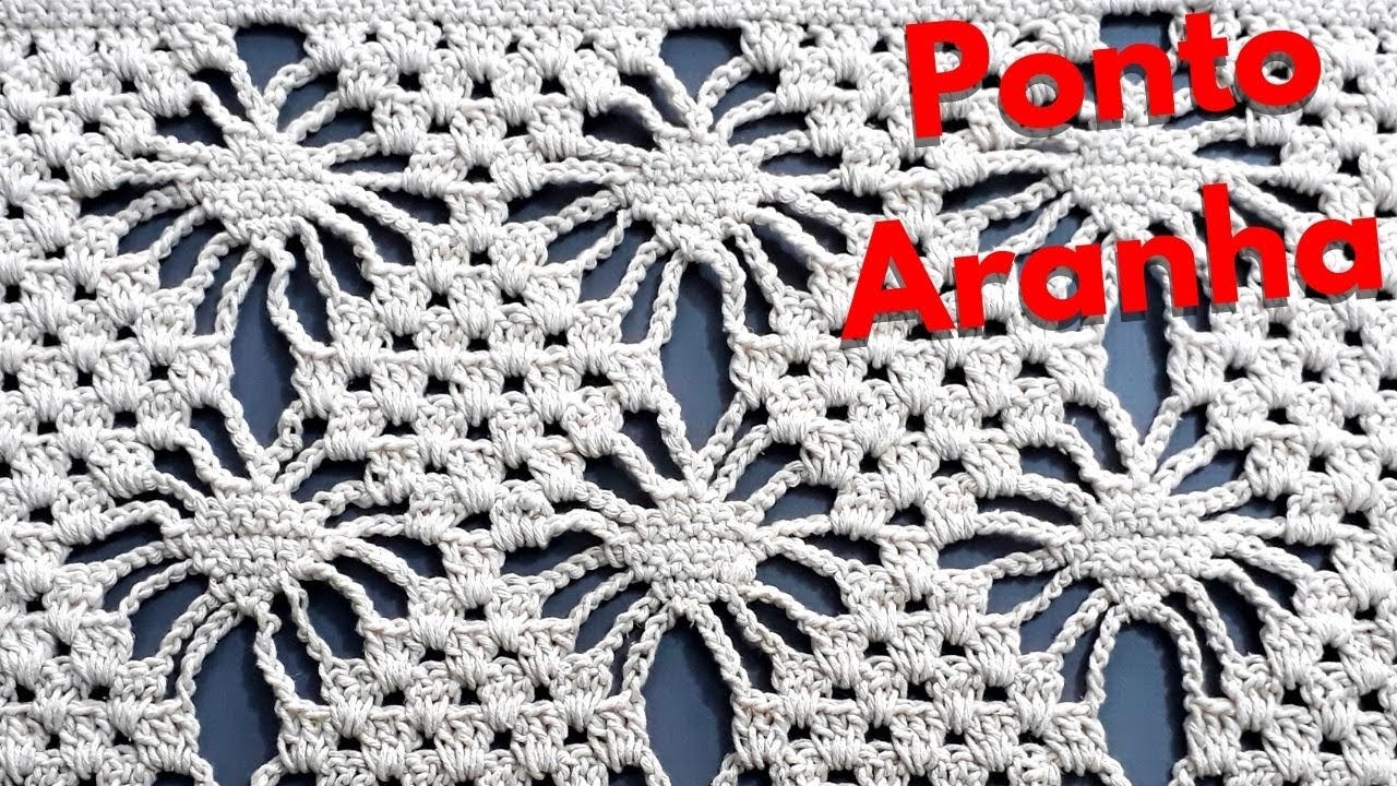 COMO FAZER PONTO ARANHA EM CROCHÊ PARTE 1