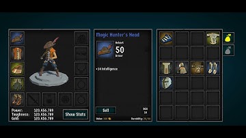 Tormentis (Dungeon ARPG) Dev-Log #8, revised Inventory / worn equipment shown on hero