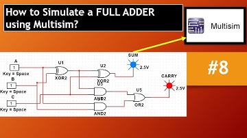 Hoe simuleer je een FULL ADDER met Multisim? Digitaal logisch circuit | Digitale circuitsimulatie