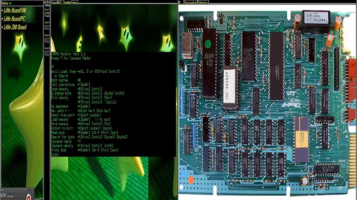 ATTRACT MODE LITTLE Z80 BOARD By Ampro In 1980 MAME MESS COMPUTER BOOT START UP SCREEN