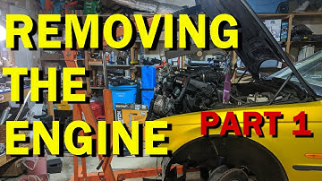 Removing Engine Part 1 -  Radiator and Condenser Set Removed Also Exhaust - 🔥2JZ to E46 Conversion