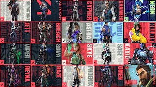 ALL VALORANT AGENTS IN ORDER OF RELEASE (Brimstone - Harbor)