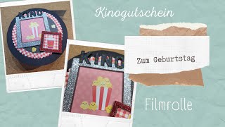 🎟🎬 Kinogutschein🎟🎬Filmrolle 🎟🎬  aus einer Käseverpackung 🎟🎬