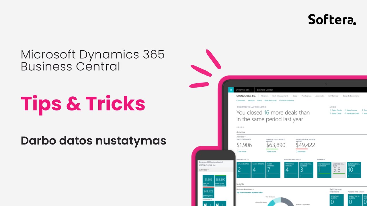 Darbo datos nustatymas | Business Central Tips & Tricks - YouTube