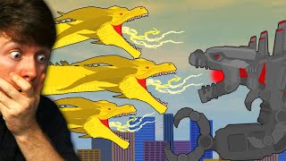 KING GHIDORAH vs MECHAGODZILLA the CRAZY FIGHT