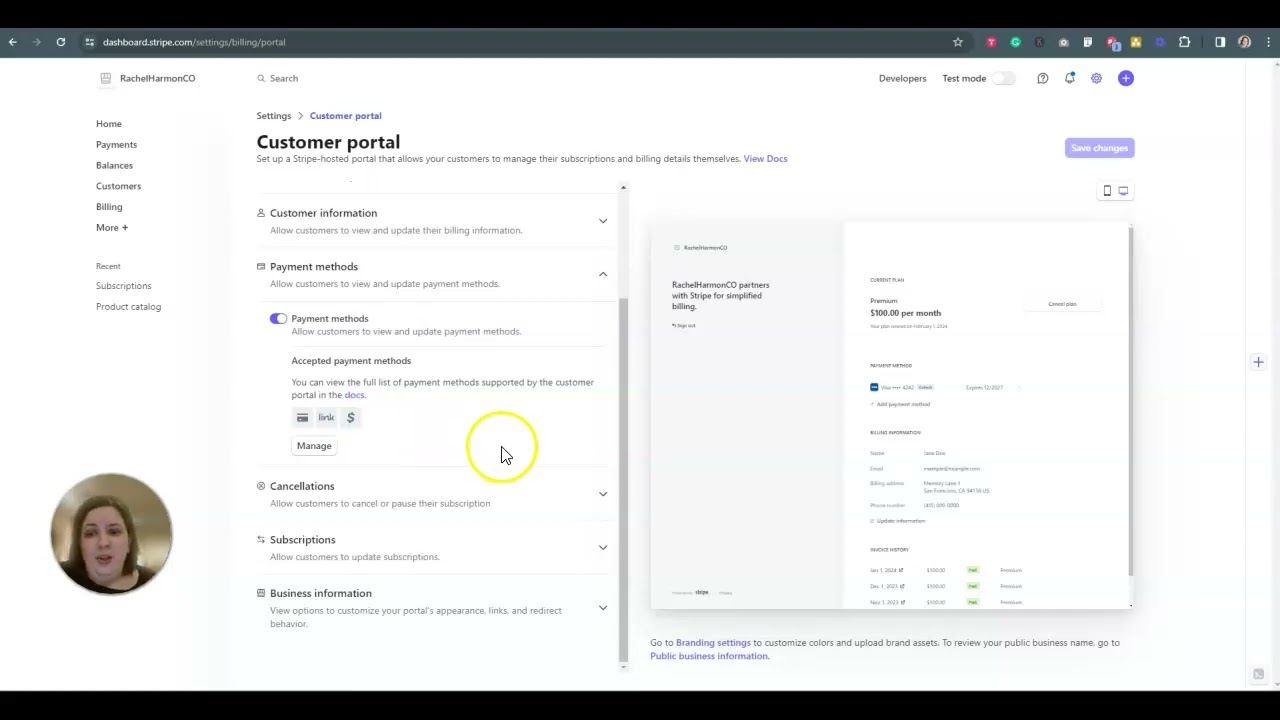 How to set up a Stripe Customer Portal Link