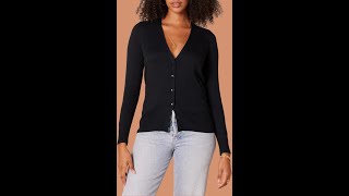 Amazon Essentials Women s Lightweight V Neck Cardigan Sweater