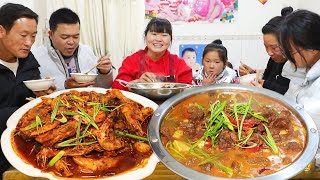 What will people eat for Chinese Little New Year? Spicy shrimps and stewed beef !