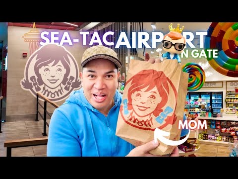 SEA-TAC Airport N Gate Food and Tour 4K