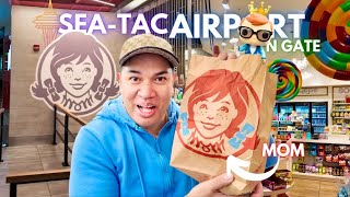 SEA-TAC Airport N Gate Food and Tour 4K