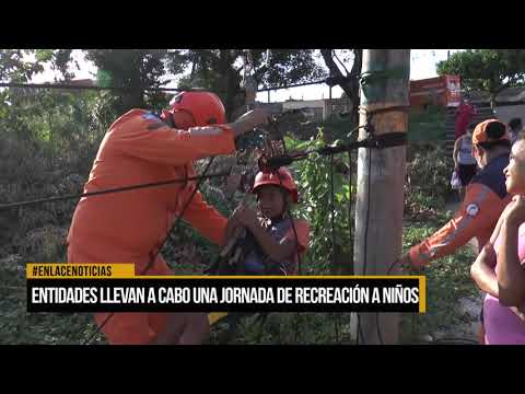 Entidades llevan a cabo una jornada de recreación a niños