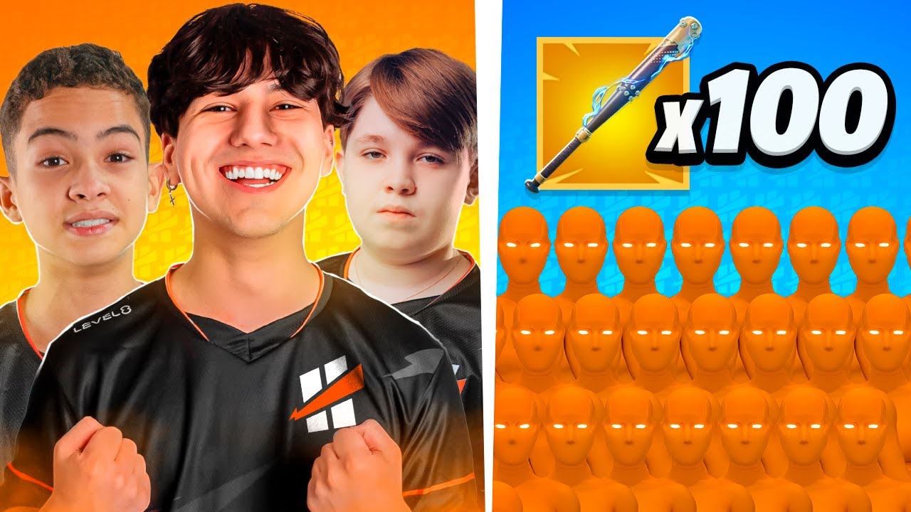 FOMOS CAÇADOS POR 100 JOGADORES NO FORTNITE!