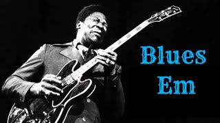 Vignette de la vidéo "E Minor Blues Guitar Backing Track BB King Style"