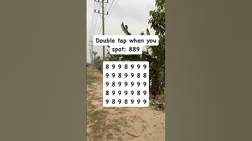 Observation Visual Test: 5 Seconds For You To Spot 889. Try Your Skills!  #search #puzzle #shorts