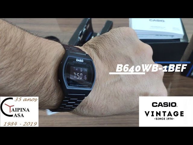 Casio Vintage Metal Negro Unisex B-640WB-1A