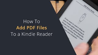 How To Transfer PDF Files On To an Kindle Reader | How to Connect a Kindle to a Mac or PC as a Drive