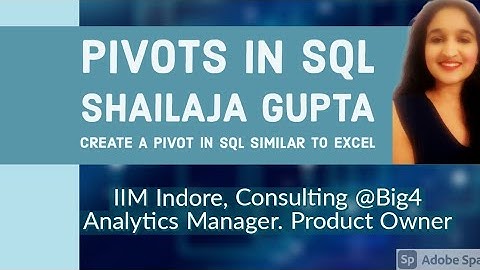 Create Pivots in SQL | Analytics in BFSI & Banks interviews