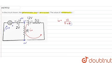In the circuit shown, the galvanometer shows zero current. The value of resistance R is :