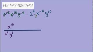 Simplifying Monomial Expressions with Negative Exponents
