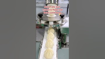 Automatic steamed bun machine, making red bean paste buns#steamed bun machine#steamed buns