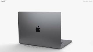 Apple MacBook Pro M2 2023 16 inch Space Gray 3D model by 3DModels.org