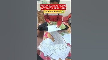 NIOS PRACTICAL & TMA PDF SOLUTION | NIOS 2025-2026 Admission | #shorts #feed #nios #viral #trend#tma