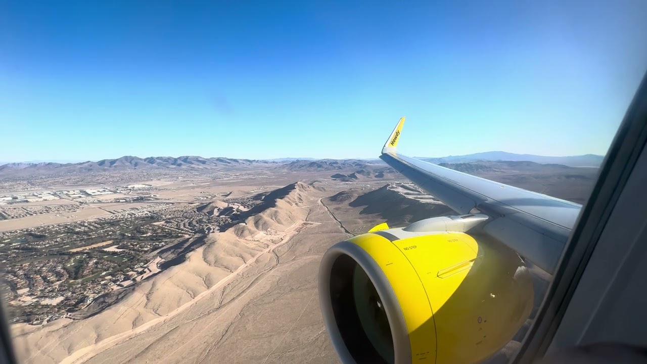 Spirit Airlines A320-271N (N994NK) Approach and landing into Las Vegas Intl. Airport.