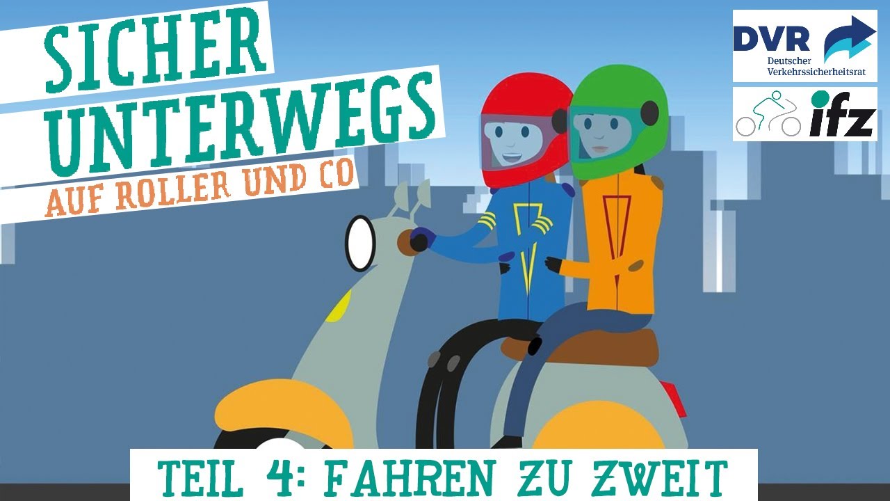 "Fahren zu zweit". Kampagne von DVR und ifz für junge Rollerfahrende